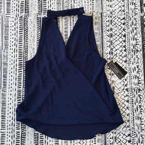 NWT A.BYER Bubble Crepe Top